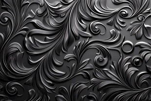 黑色立体花纹背景图案