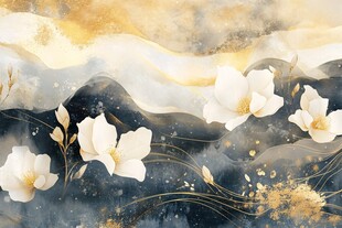 水墨玉兰 梦幻写意花卉图景