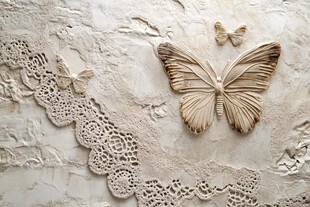 复古蕾丝与蝴蝶装饰艺术