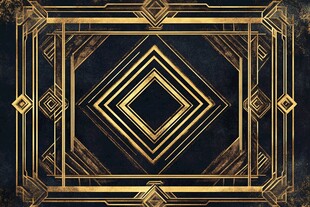 黑金几何艺术装饰背景图