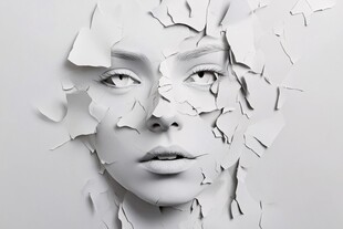 破碎面容 展现内心的裂痕