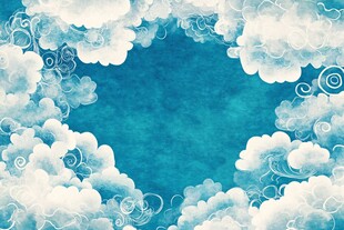 梦幻云景蓝色背景图