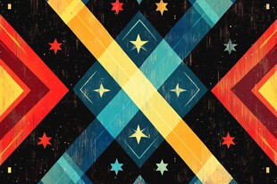 几何星形图案装饰背景