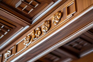 中式木雕家具精致细节