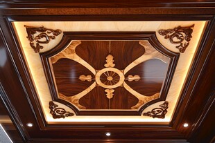 奢华实木雕花天花板