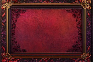 华丽红底金色边框装饰框