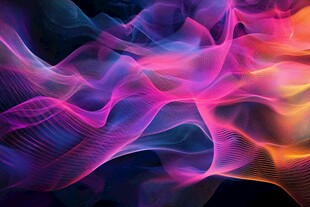 梦幻炫彩流动线条背景