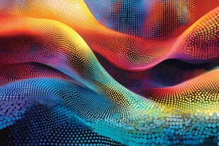 炫彩波浪数字艺术图案