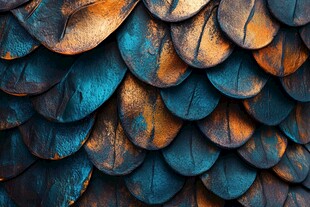 奇幻鱼鳞纹理图案