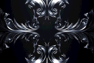 炫酷银色对称花纹图案