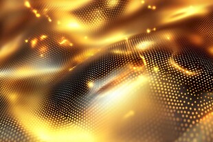 金色炫光粒子动感背景图