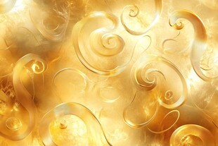 金色梦幻漩涡纹理背景图