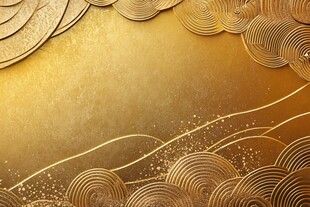 金色中式祥云纹理背景