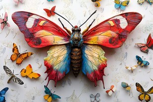绚丽彩蝶群舞梦幻画面