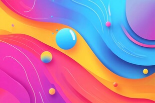 多彩流体渐变抽象背景图