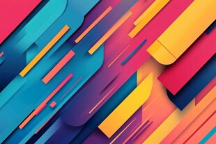 炫彩几何线条抽象背景图