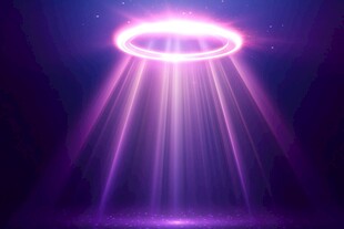 梦幻紫色光环舞台光束效果