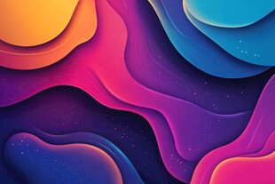 绚丽多彩流体抽象背景图