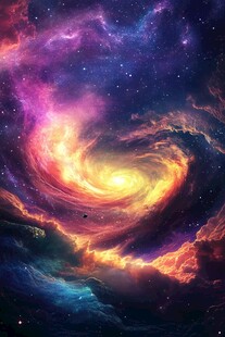 梦幻星云漩涡宇宙奇景