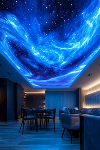 梦幻星空主题室内天花板