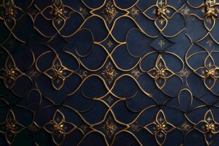 黑金奢华花纹背景图案