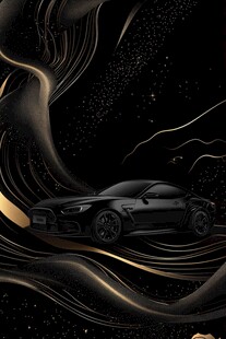 黑金炫酷跑车穿梭梦幻空间