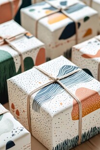 精美图案包装的礼物盒