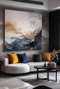 现代简约风客厅艺术挂画