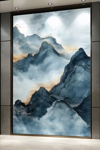 水墨山水玄关装饰画