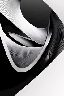 黑白几何抽象艺术图案