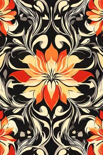 复古花卉图案纹理设计