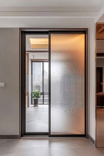 现代简约风格磨砂玻璃推拉门