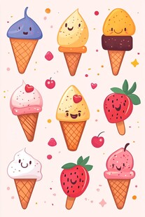 可爱卡通冰淇淋大集合
