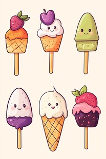 可爱卡通冰淇淋大集合