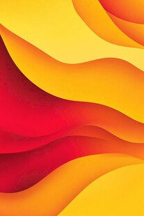红黄渐变波浪抽象背景图