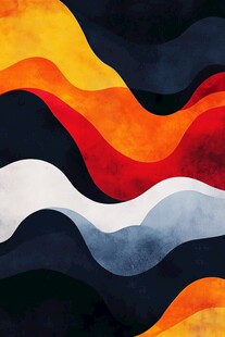 色彩斑斓的抽象波浪图案