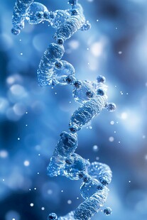 蓝色梦幻DNA双螺旋结构