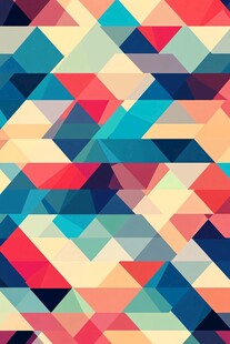 多彩几何三角图案背景