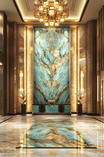 奢华大理石玄关大厅设计