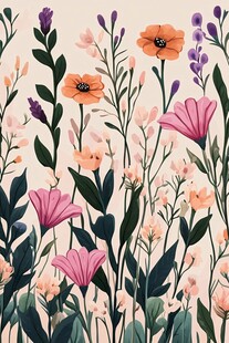 浪漫花卉图案设计