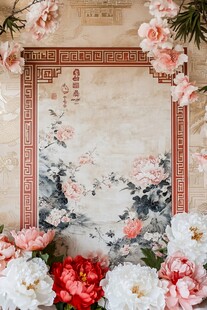 中式繁花壁画装饰美学