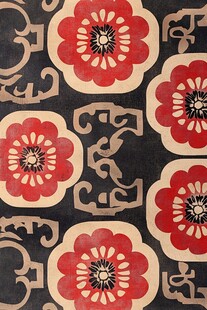 中式复古花卉几何图案纹理