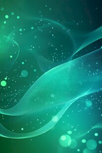 梦幻绿调流动光效背景图