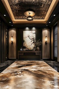 中式奢华玄关设计展示