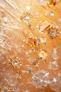 璀璨宝石装饰的梦幻纹理