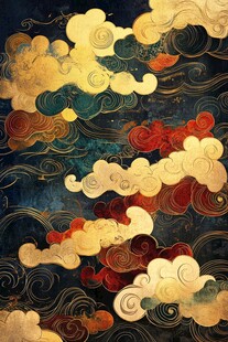 中式古典云纹图案背景