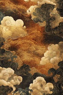 中式古典云纹图案背景