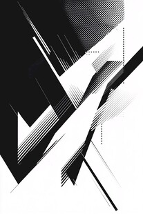 黑白几何线条抽象背景图