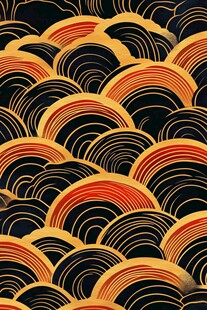 中式古典海浪纹图案设计