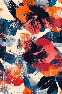 抽象花卉艺术图案设计